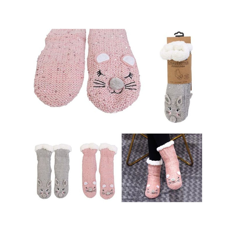 Chaussette sherpa animaux de Cmp - THE CONCEPT FACTORY - deco de la maison dans Vêtements pour le jardin