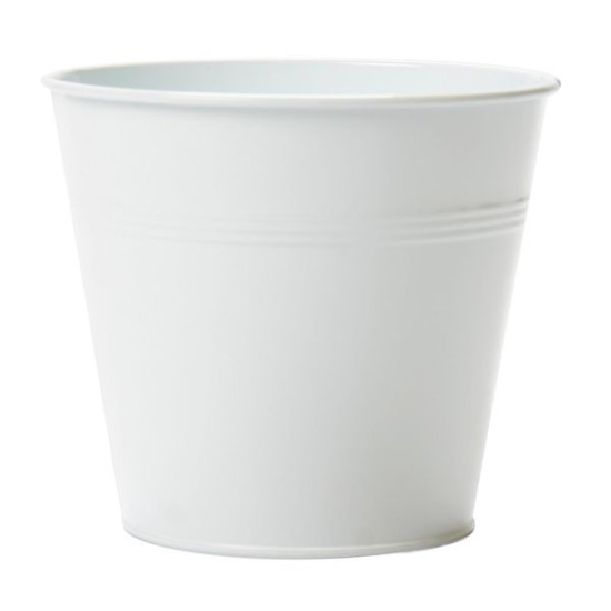 Cache pot d7.5 h6.5 cm metal blanc mat cyrielle de Pot et Deco - poterie céramique de qualité dans Cache-pot et pot déco