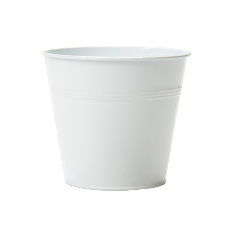 Cache pot d7.5 h6.5 cm metal blanc mat cyrielle de Pot et Deco - poterie céramique de qualité dans Cache-pot et pot déco