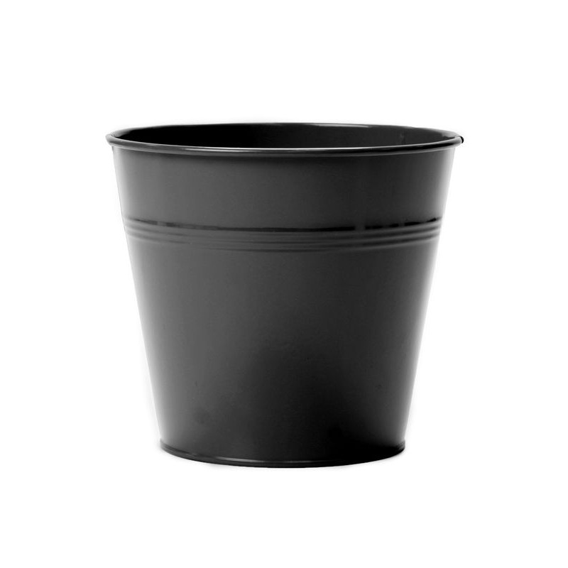 CACHE POT D20 H18 METAL NOIR de Pot et Deco - poterie céramique de qualité dans Produits désactivés