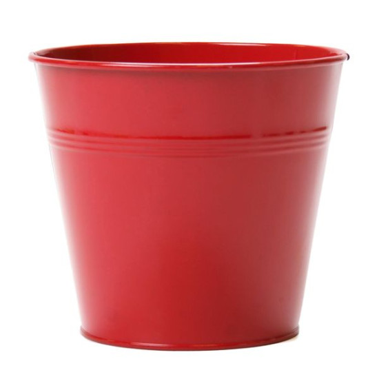 CACHE POT D20 H18 METAL ROUGE MAT de Pot et Deco - poterie céramique de qualité dans Cache-pot et pot déco