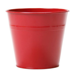 CACHE POT D20 H18 METAL ROUGE MAT de Pot et Deco - poterie céramique de qualité dans Cache-pot et pot déco