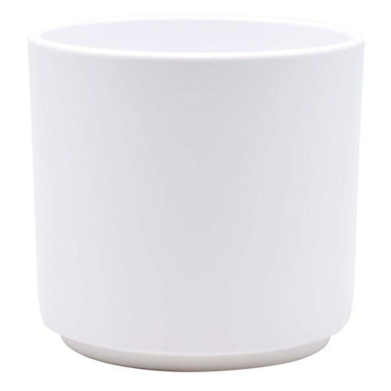 Cache-pot d13 h12.5cm ceramique mat blanc gulia de Pot et Deco - poterie céramique de qualité dans Cache-pot et pot déco
