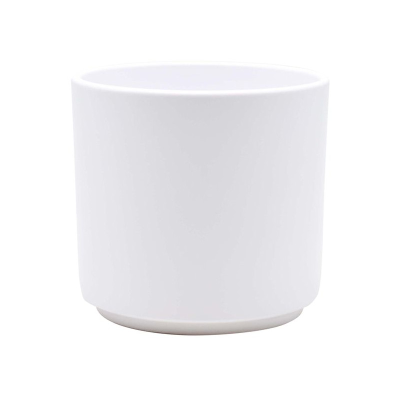 Cache-pot d13 h12.5cm ceramique mat blanc gulia de Pot et Deco - poterie céramique de qualité dans Cache-pot et pot déco