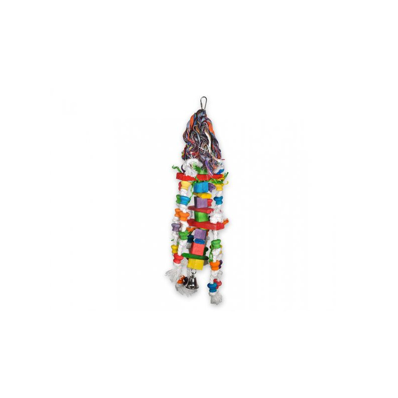 Jouet oiseau bois fun cubes multicolore 55cm de Savic- Produits pour animaux de compagnie dans Jouets pour Oiseaux