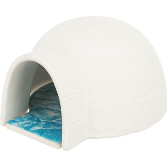 Igloo+coussin réfrig rongeur 13x9x15cm blanc de Trixie - Produit pour animaux dans Accessoires pour rongeurs