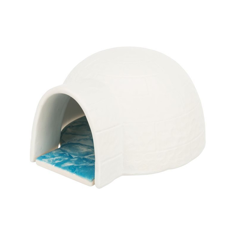 Igloo+coussin réfrig rongeur 13x9x15cm blanc de Trixie - Produit pour animaux dans Accessoires pour rongeurs