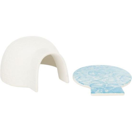 Igloo+coussin réfrig rongeur 13x9x15cm blanc de Trixie - Produit pour animaux dans Accessoires pour rongeurs