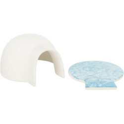 Igloo+coussin réfrig rongeur 13x9x15cm blanc de Trixie - Produit pour animaux dans Accessoires pour rongeurs