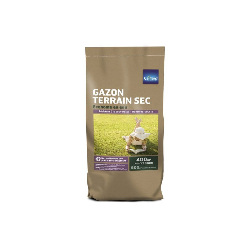 Gazon Caillard 10kg pour Terrain Sec – Semence Résistante et Écologique de Caillard - Graines dans Graines de Gazon - pelouse