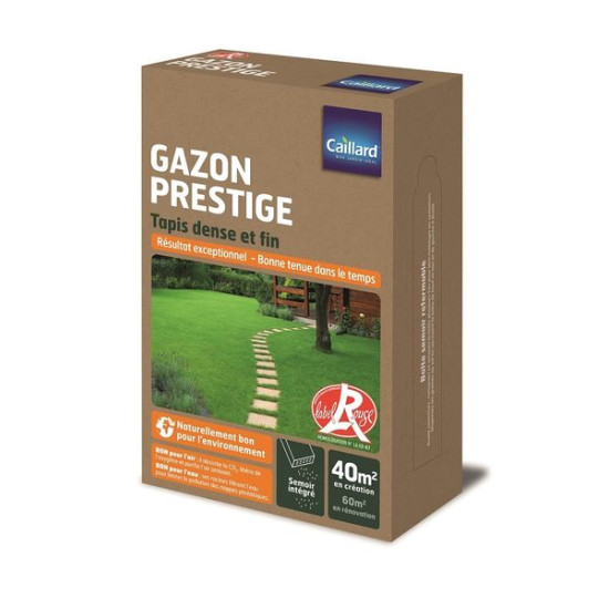 Gazon Prestige Caillard 1kg - Semence de Qualité pour un Jardin Luxueux de Caillard - Graines dans Graines de Gazon - pelouse