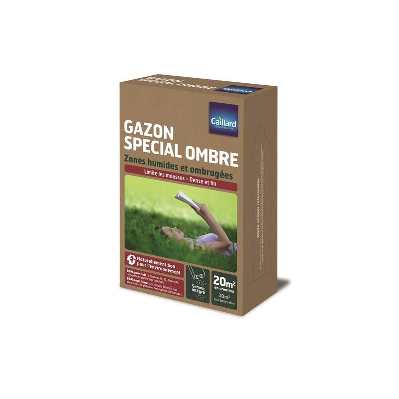 Gazon Spécial Ombre Caillard 1kg - Idéal pour Jardins à Ombre et Zones Sombres de Caillard - Graines dans Graines de Gazon - ...