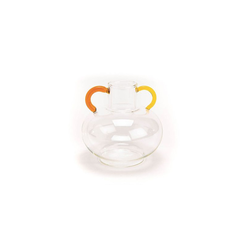 Vase rd deux anses jaune h11.5 de Amadeus- Déco et accessoires dans Vase