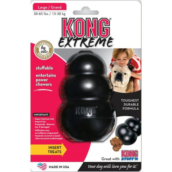 Kong extreme giant xl - 13x9x9cm noir de Laroy - aliments et d'accessoires pour animaux de compagnie dans Jouets pour chiens