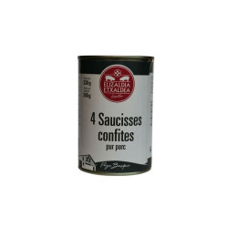 SAUCISSES CONFIT.X4 330G de La ferme Elizaldia dans 🥫 Conserves