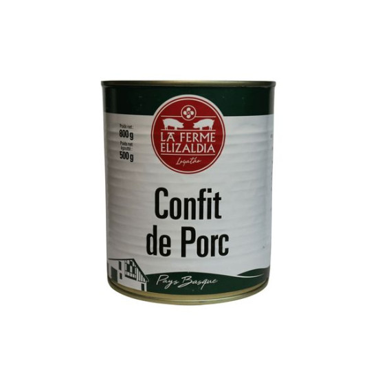 CONFIT PORC ROTI 800G de La ferme Elizaldia dans 🥫 Conserves