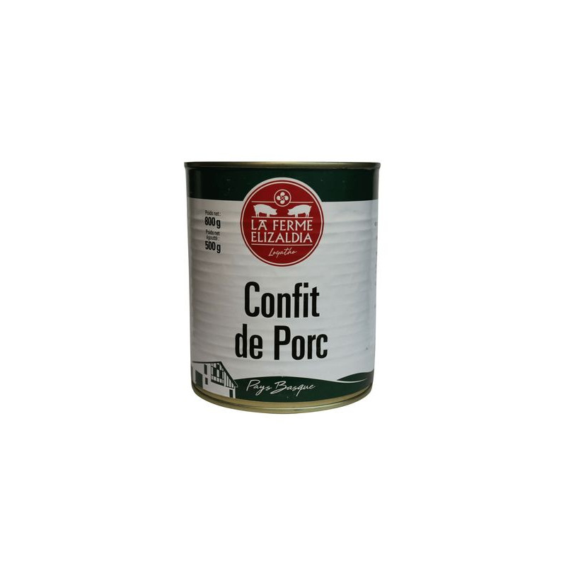 CONFIT PORC ROTI 800G de La ferme Elizaldia dans 🥫 Conserves