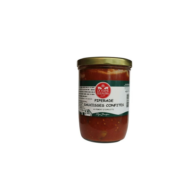 SAUCISSES CONFIT.PORC PI. 750G de La ferme Elizaldia dans 🥫 Conserves