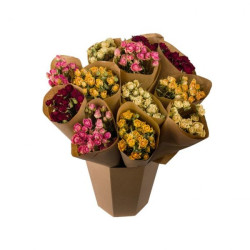 Seau botte tige rose de Naturalys dans Fleurs séchées