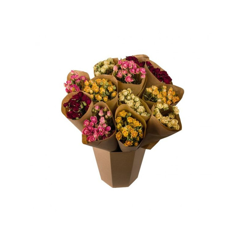 Seau botte tige rose de Naturalys dans Fleurs séchées