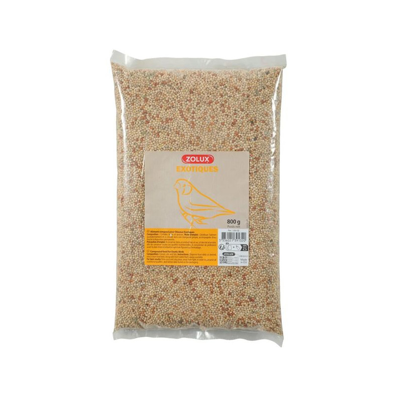 Graines exotique 800gr de Zolux - Produit pour animaux dans Graines pour oiseaux