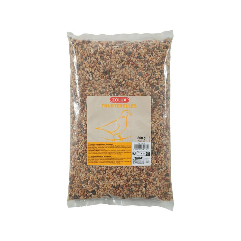 Graines tourterelle 800gr de Zolux - Produit pour animaux dans Alimentation des poules et animaux de basse cour