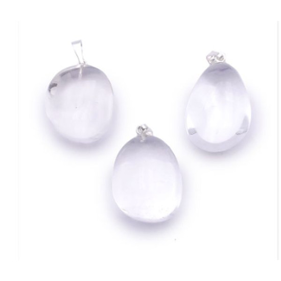 Pendentif pierre roulée cristal de roche aaa de Camille ambiance nature dans 💎 Bijoux et accessoires ésotériques