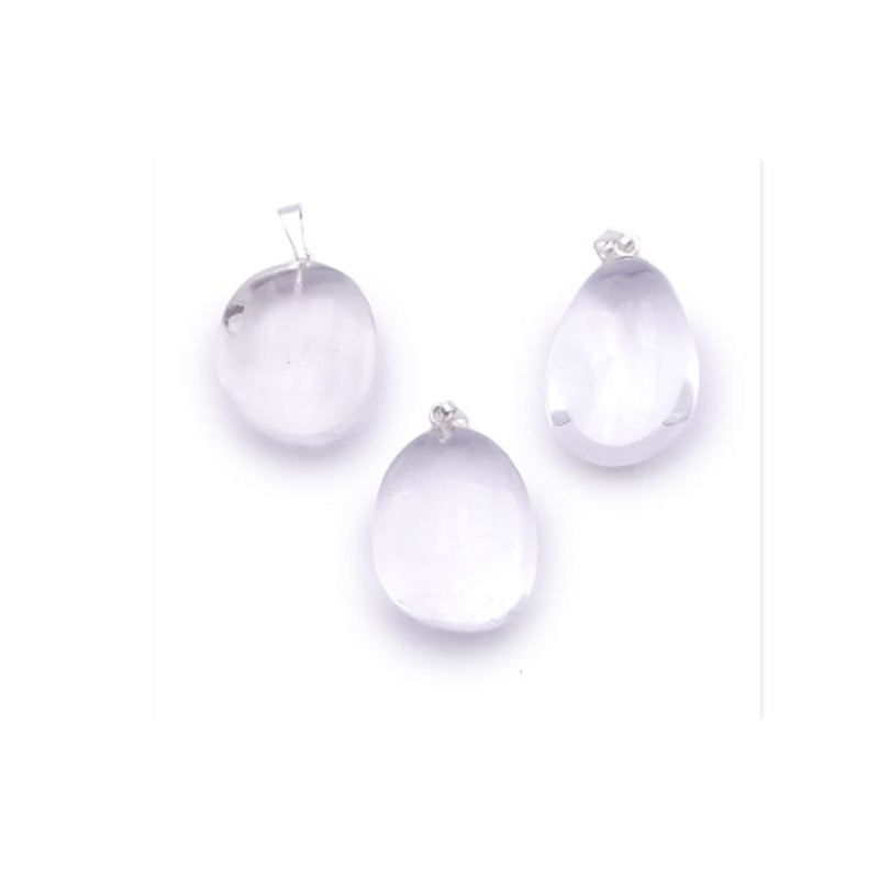 Pendentif pierre roulée cristal de roche aaa de Camille ambiance nature dans 💎 Bijoux et accessoires ésotériques