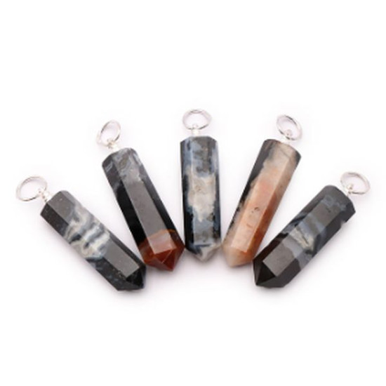 Pendentif pointe 30 à 35mm sardonyx a de Camille ambiance nature dans 💎 Bijoux et accessoires ésotériques