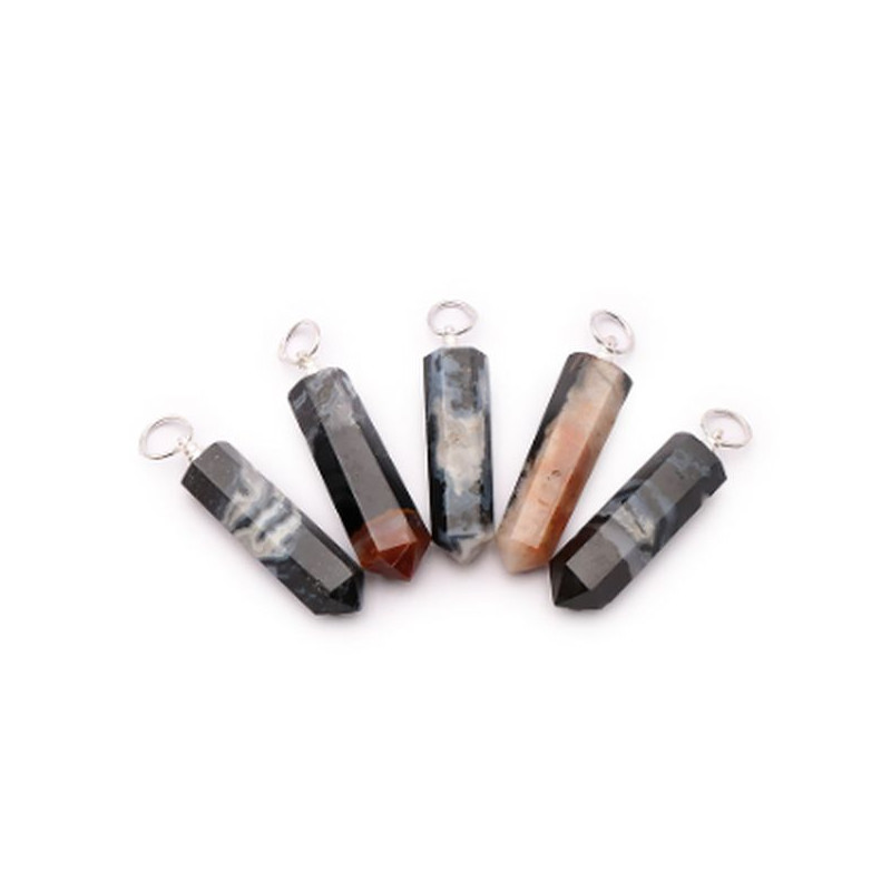 Pendentif pointe 30 à 35mm sardonyx a de Camille ambiance nature dans 💎 Bijoux et accessoires ésotériques