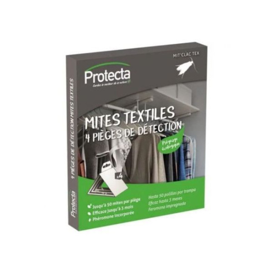 Piège À Mites Textiles - 4 Pièges Englués de Protecta - Produits dans 🕷🪰Produits anti Insectes volants et rampants