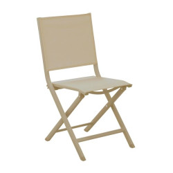 Chaise Thema Pliante- Sand/Sand de Proloisirs - Océo - table et fauteuil et mobilier de jardin dans 🪑 Chaise pour l'exterieur