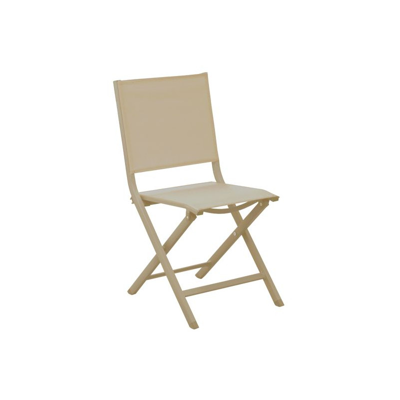 Chaise Thema Pliante- Sand/Sand de Proloisirs - Océo - table et fauteuil et mobilier de jardin dans 🪑 Chaise pour l'exterieur