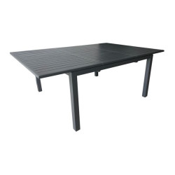 Genes Table Extensible 140/200 En Aluminium Et Lattes couleur Graphite de Proloisirs - Océo - table et fauteuil et mobilier d...