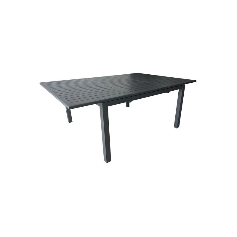 Genes Table Extensible 140/200 En Aluminium Et Lattes couleur Graphite de Proloisirs - Océo - table et fauteuil et mobilier d...