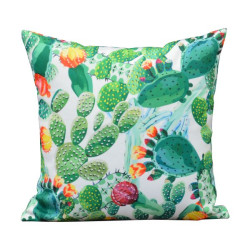 Coussin motif 45x45 decor cactus vert de Proloisirs - Océo - table et fauteuil et mobilier de jardin dans Coussins - couvertu...