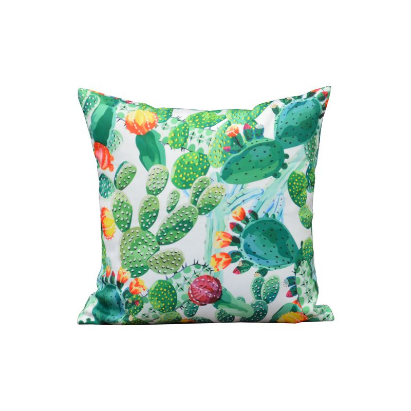 Coussin motif 45x45 decor cactus vert de Proloisirs - Océo - table et fauteuil et mobilier de jardin dans Coussins - couvertu...