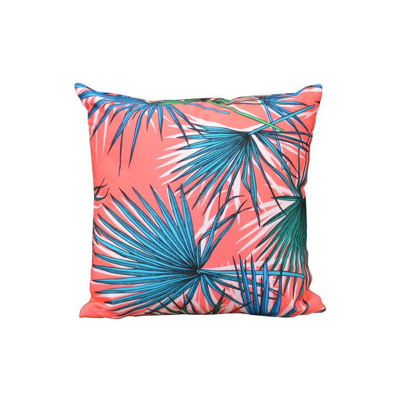 Coussin motif 45x45 decor palmier rouge de Proloisirs - Océo - table et fauteuil et mobilier de jardin dans Coussins - couver...