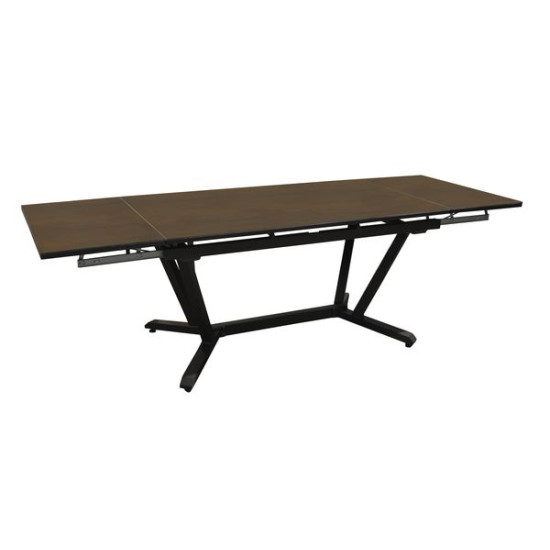 Table Vita Oxyde Graphite 180/230/280x100 - Élégance et Modernité au jardin de Proloisirs - Océo - table et fauteuil et mobil...