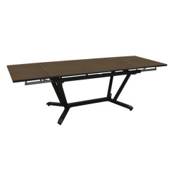 Table Vita Oxyde Graphite 180/230/280x100 - Élégance et Modernité au jardin de Proloisirs - Océo - table et fauteuil et mobil...
