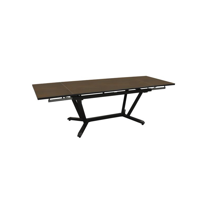 Table Vita Oxyde Graphite 180/230/280x100 - Élégance et Modernité au jardin de Proloisirs - Océo - table et fauteuil et mobil...