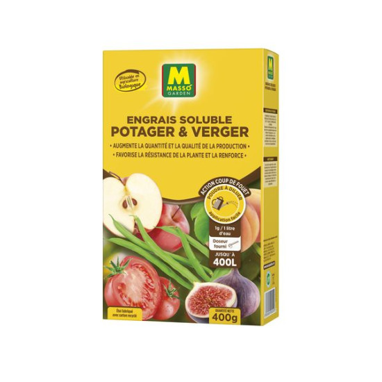 Engrais Soluble Potager Et Verger 400 G Masso de Masso - Engrais bio et soin des plantes dans Engrais Granulé pour plantes