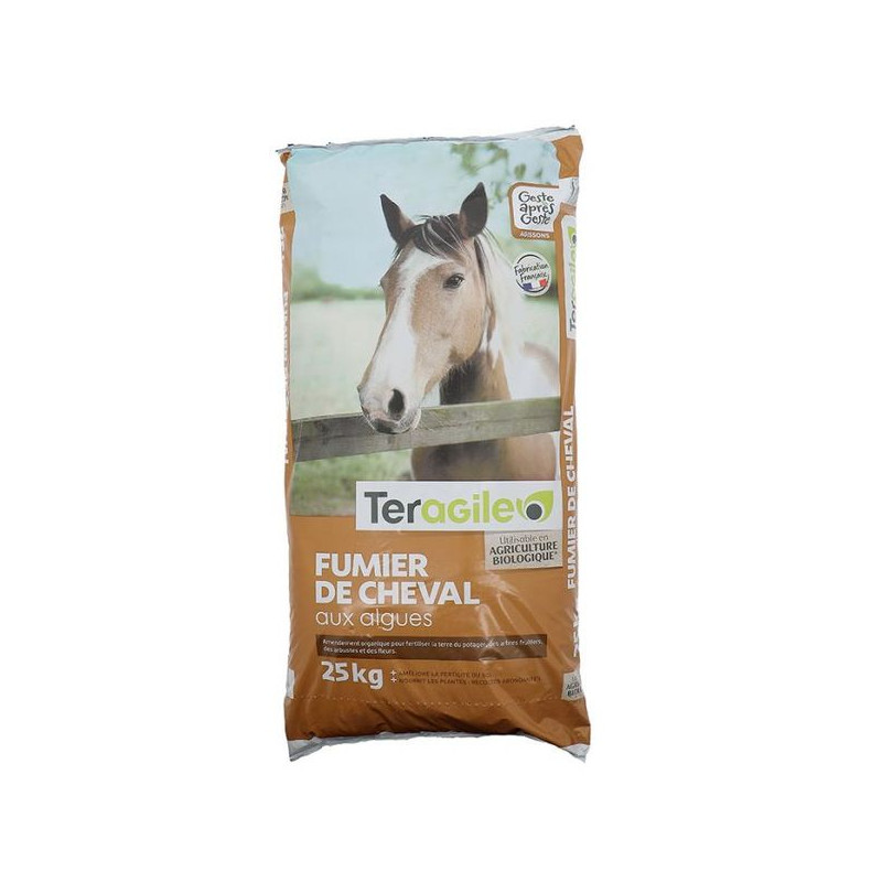 Fumier cheval 25kg teragile de Teragile - produits pour le jardin dans Amendement de fond