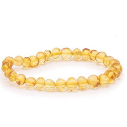 /Bracelet boule 6mm ambre jaune a (6-08mm) de Camille ambiance nature dans 💎 Bijoux et accessoires ésotériques