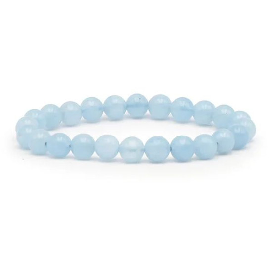 /Bracelet boule 6mm aigue marine bresil aa de Camille ambiance nature dans 💎 Bijoux et accessoires ésotériques