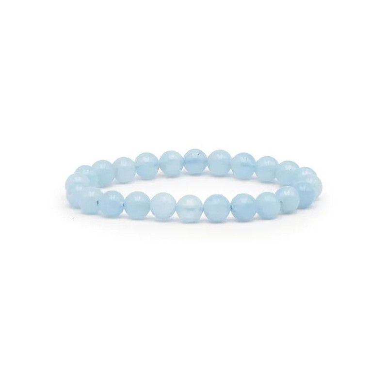 /Bracelet boule 6mm aigue marine bresil aa de Camille ambiance nature dans 💎 Bijoux et accessoires ésotériques