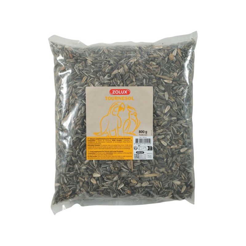 Graines de tournesol 0.8kg de Zolux - Produit pour animaux dans Graines et graisses