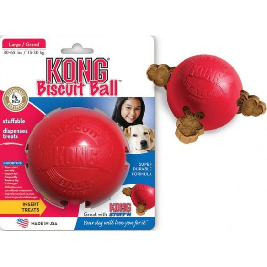 Kong biscuit ball s - 7x7x7cm rouge de Jouet KONG pour chien dans Jouets pour chiens
