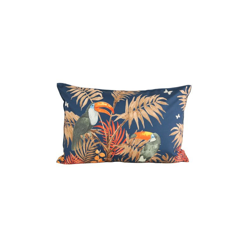 Coussin toucan 50x80 marine de Sud étoffe dans Coussins - couverture d'exterieur