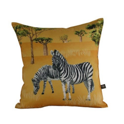 Coussin zebre 45x45 tournesol de Sud étoffe dans Coussins - couverture d'exterieur